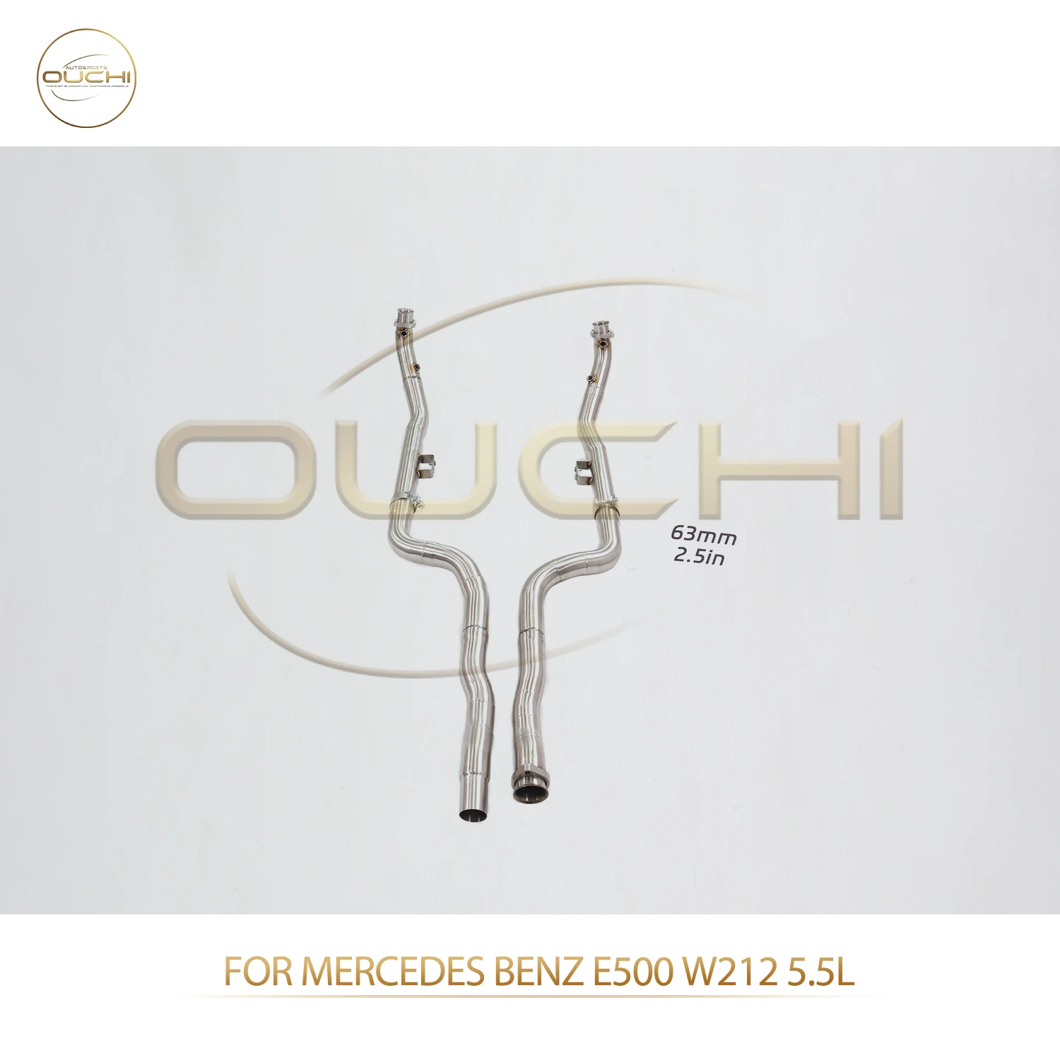 

OUCHI Factory Direct Sales SS304 Downpipe for Mercedes Benz E500 W212 5.5L 2009-2011 With Catalysis Exhaust Without Heat Shield