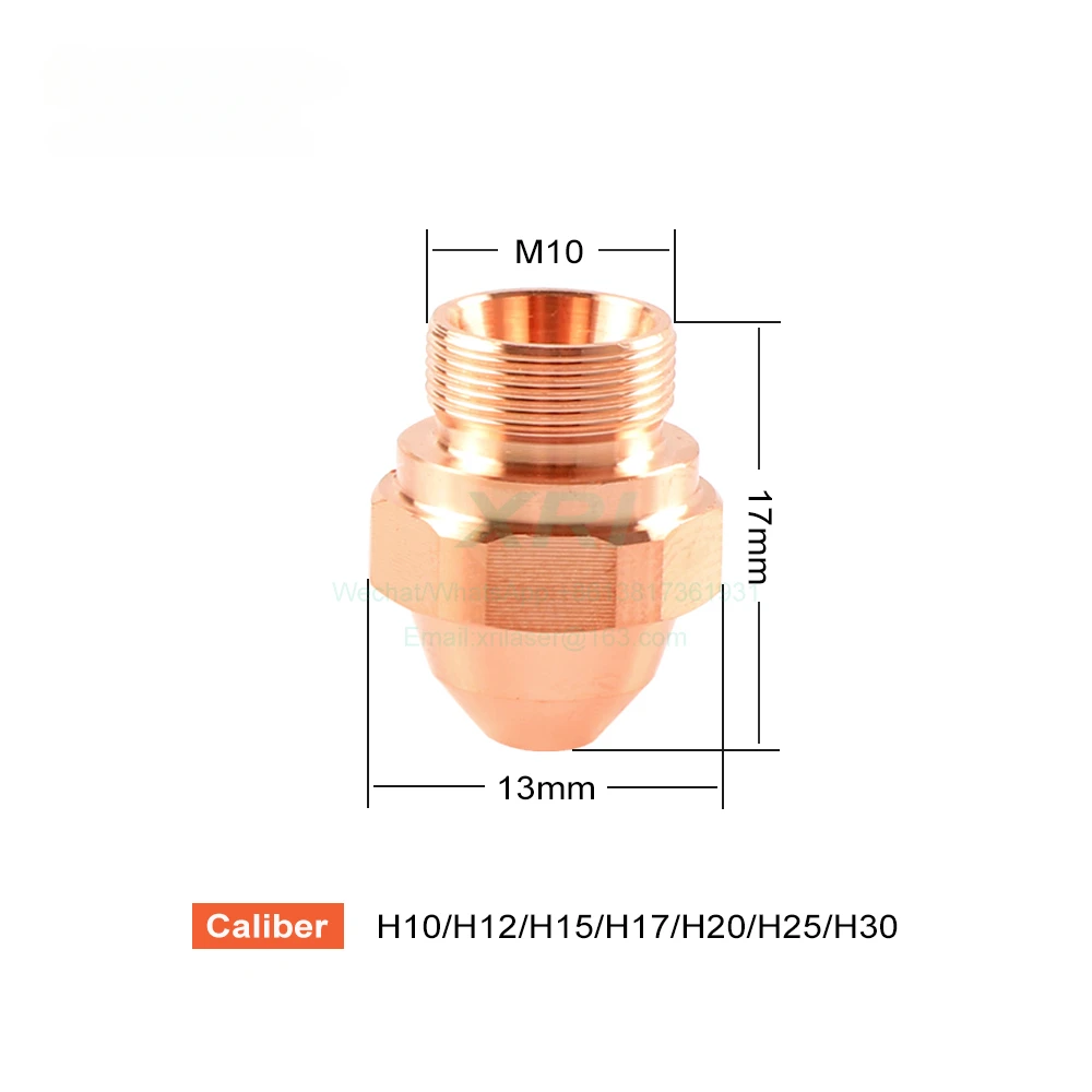 Laser Nozzle D13mm H17mm Thread M10 H Series H10 H12 H15 H17 H20 H25 H30 Model