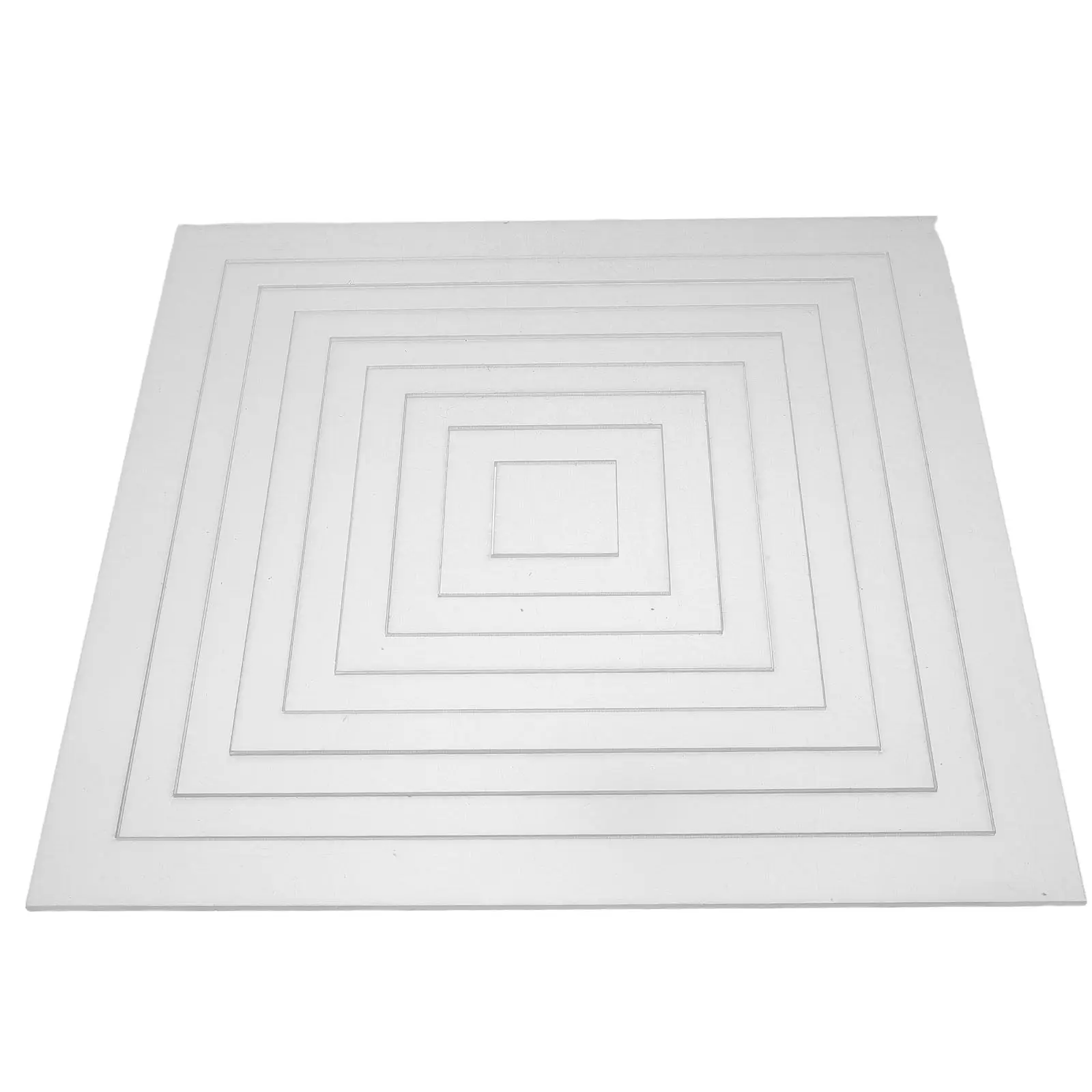 9Pcs Clear Acrylic Router Templates Square Tracing Stencils for Woodworking Craft Inlay Routing Guide Handmade Wood Projects