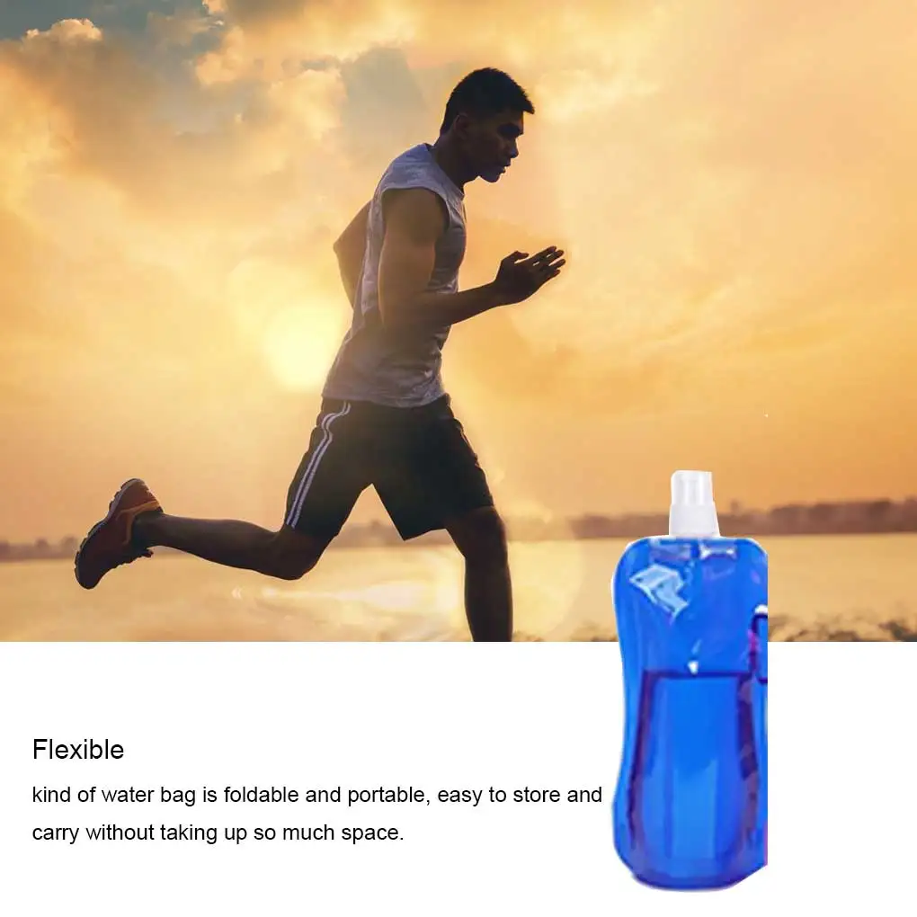 Outdoor Water Bag Camping Backpacking Sports Portable Drinking Pouch Camper Drinkware Cycling Container  Dark Blue