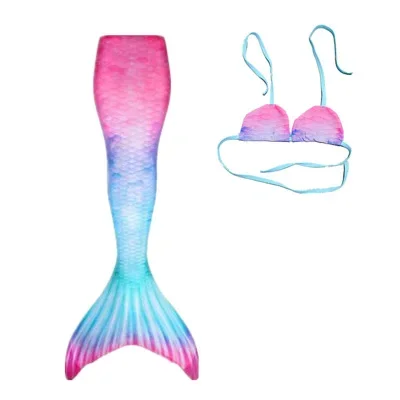 New Kids Adult Swimming Mermaid Tail Girl Mom Cosplay Mermaid Costume Children Party Gift Fantasy Swimsuit with Monofin Fin