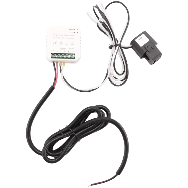 AY14 -Tuya Smart Wifi Energy Meter 80A With Current Transformer Clamp Kwh Power Monitor Electricity Statistics 90- 250V