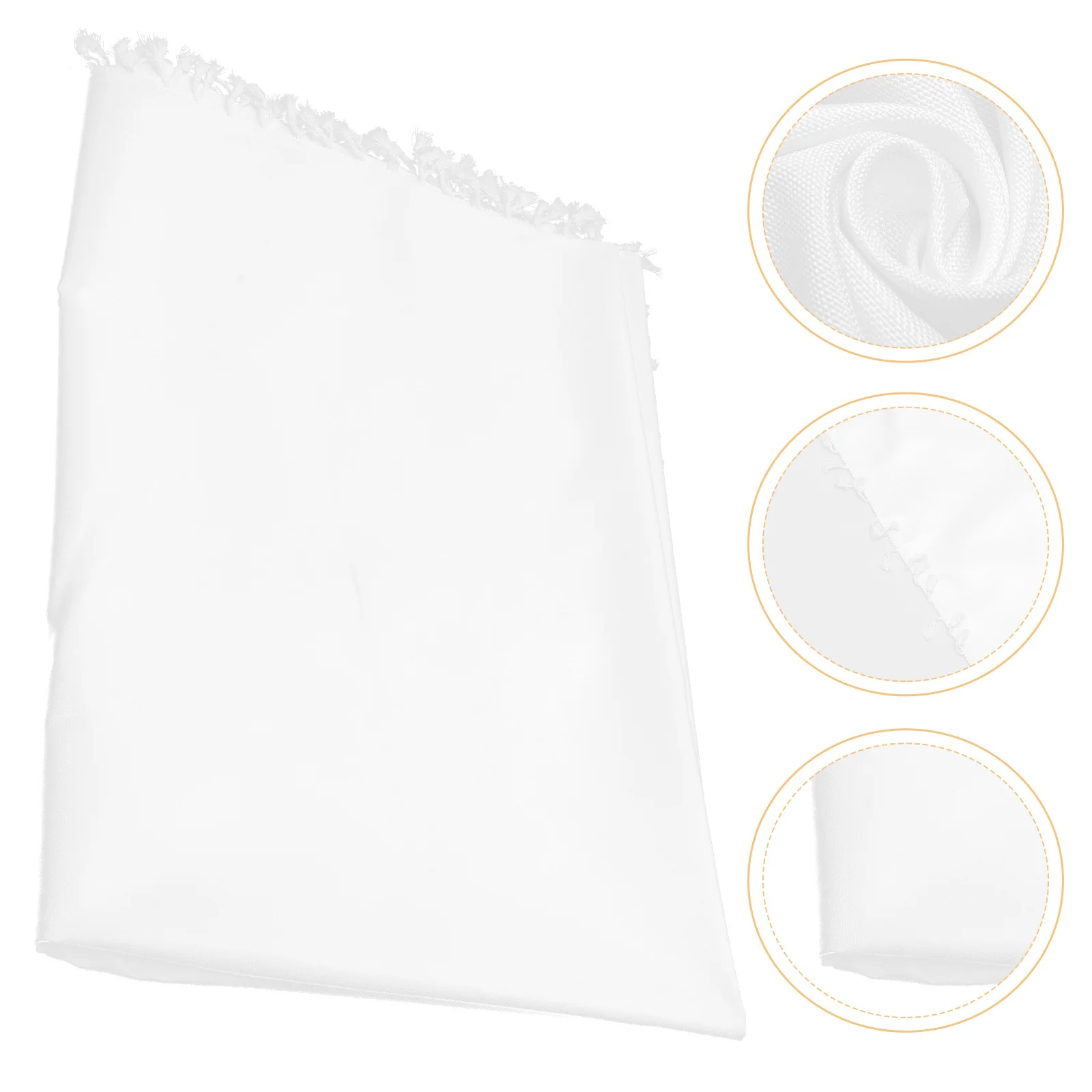 

Macrame Trim Polyester Waterproof Tablecloth Rectangle Large Solid Color Buffet Table Cover Decorative Fringe Party