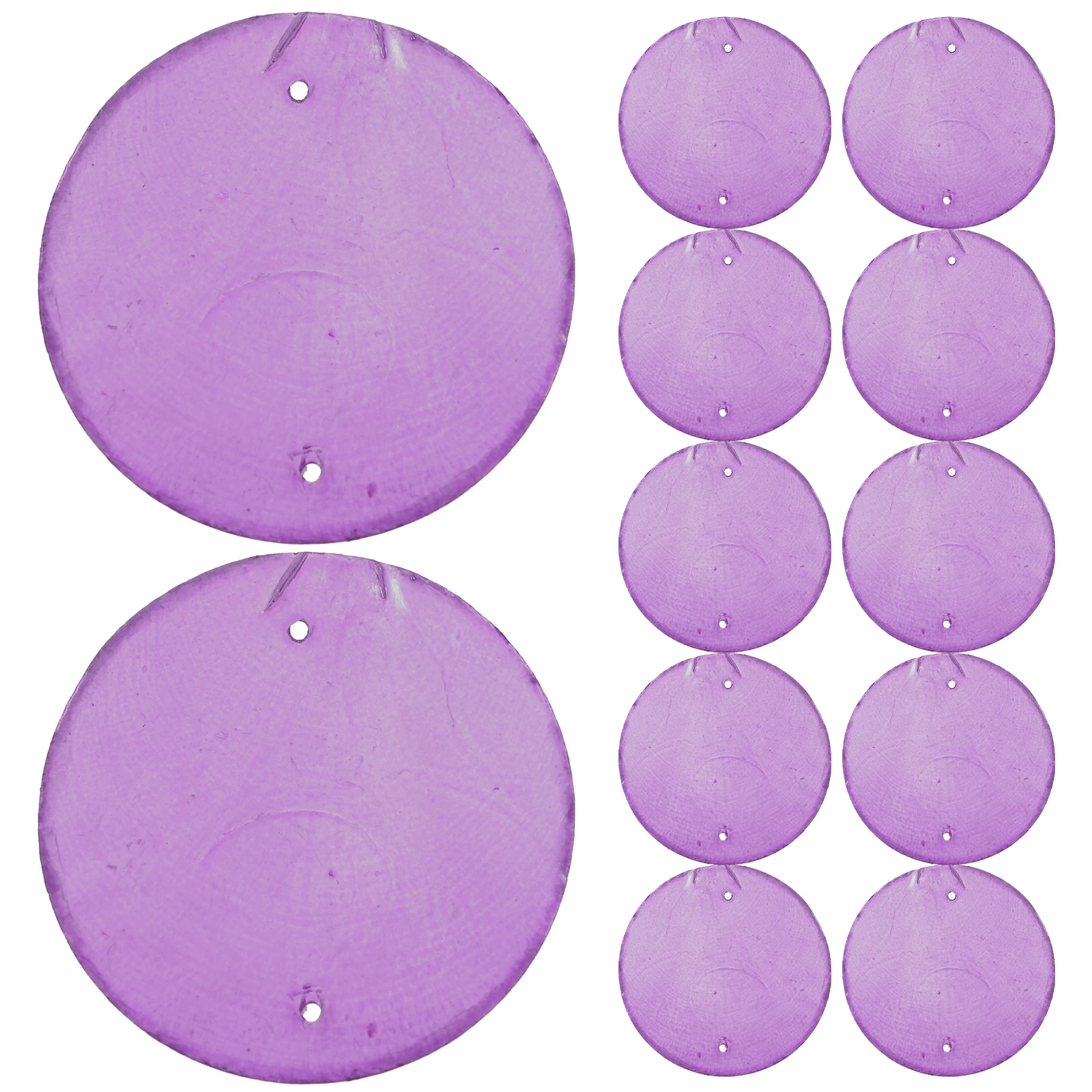 

100 Pcs Red Round Shell Pieces 50mm Double Hole for DIY Wind Chime Jewelry Making Decorative Hanging Accessories