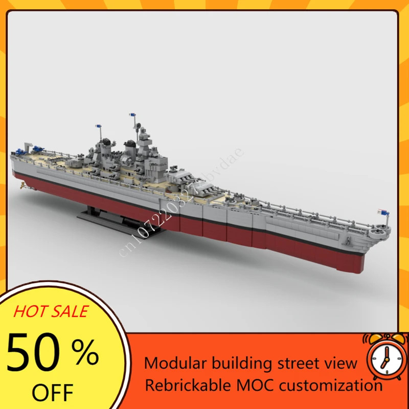 

3773 шт. MOC Missouri BB-63 строительные блоки модель военного корабля набор технических кирпичей DIY сборка креативные детские игрушки-головоломки рождественские подарки