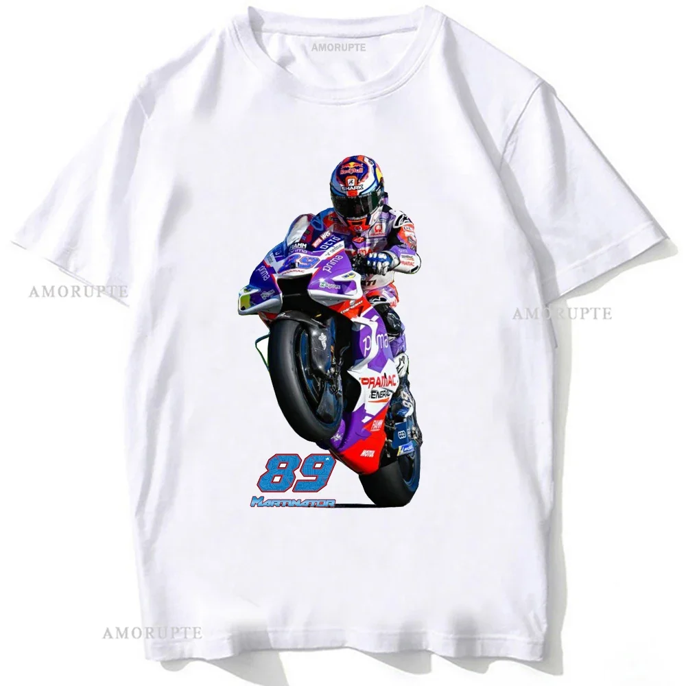 Jorge Martin 89 GP Race Legend T-Shirt New Summer Men Short Sleeve Hip Hop Sport Boy Casual Tees Motorcycle Riding  White Tops