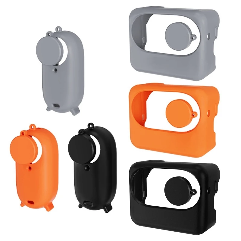 Silicone Cover For  360 GO3 Camera Case with Lens Protector Battery Compartment Protective Cover For Sports Camera