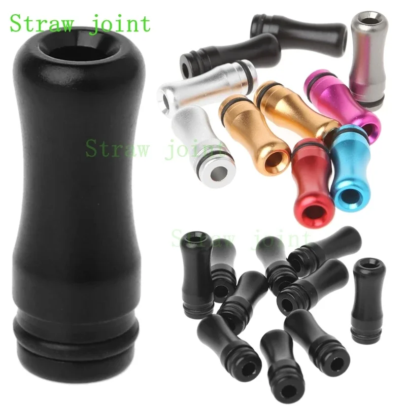 10Pcs PACK 510 Straw Joint Aluminium Alloy Mouthpiece Random Color