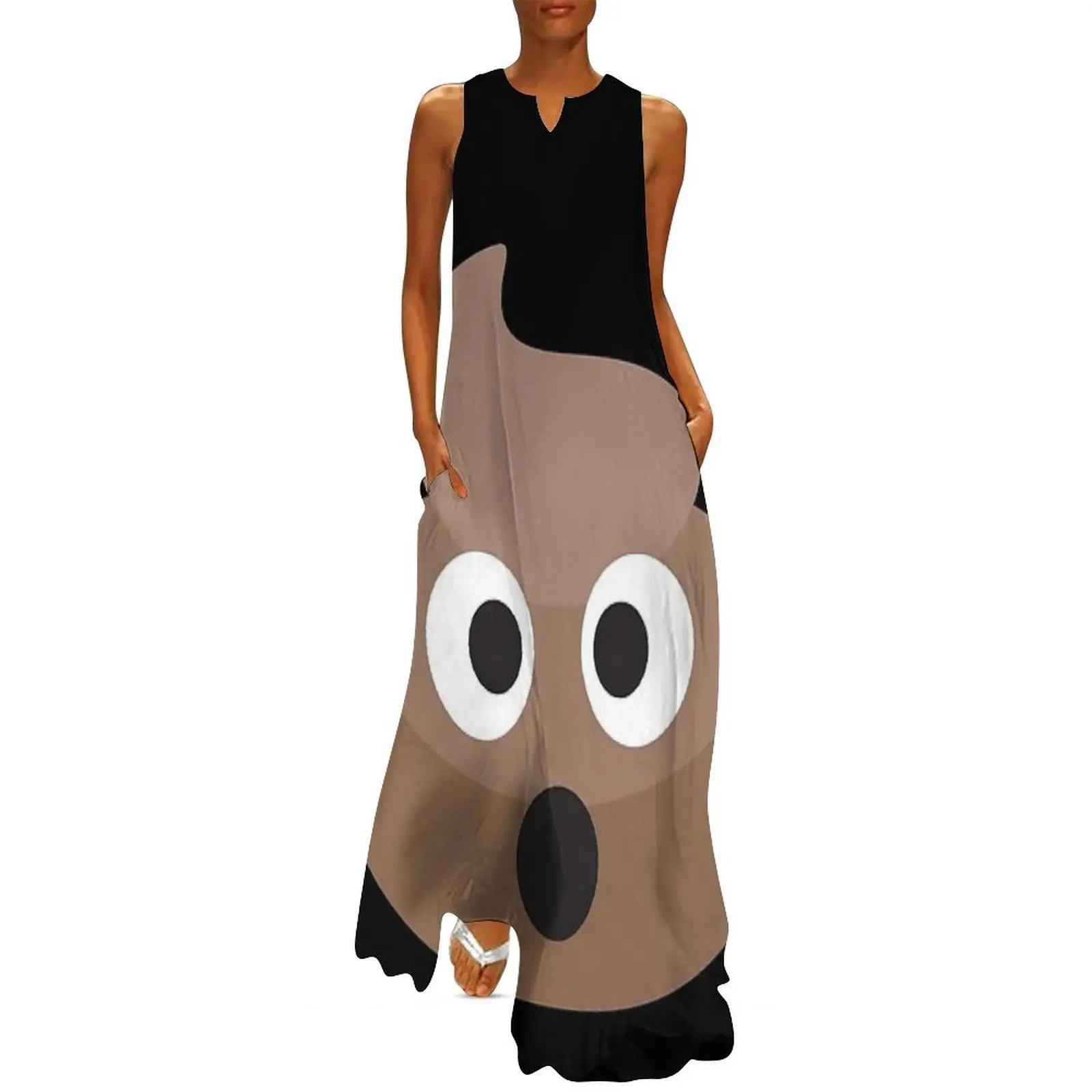 

Surprised Poop Emoji Poo Long Dress women's evening dress 2025 women dresses elegant guest wedding dress