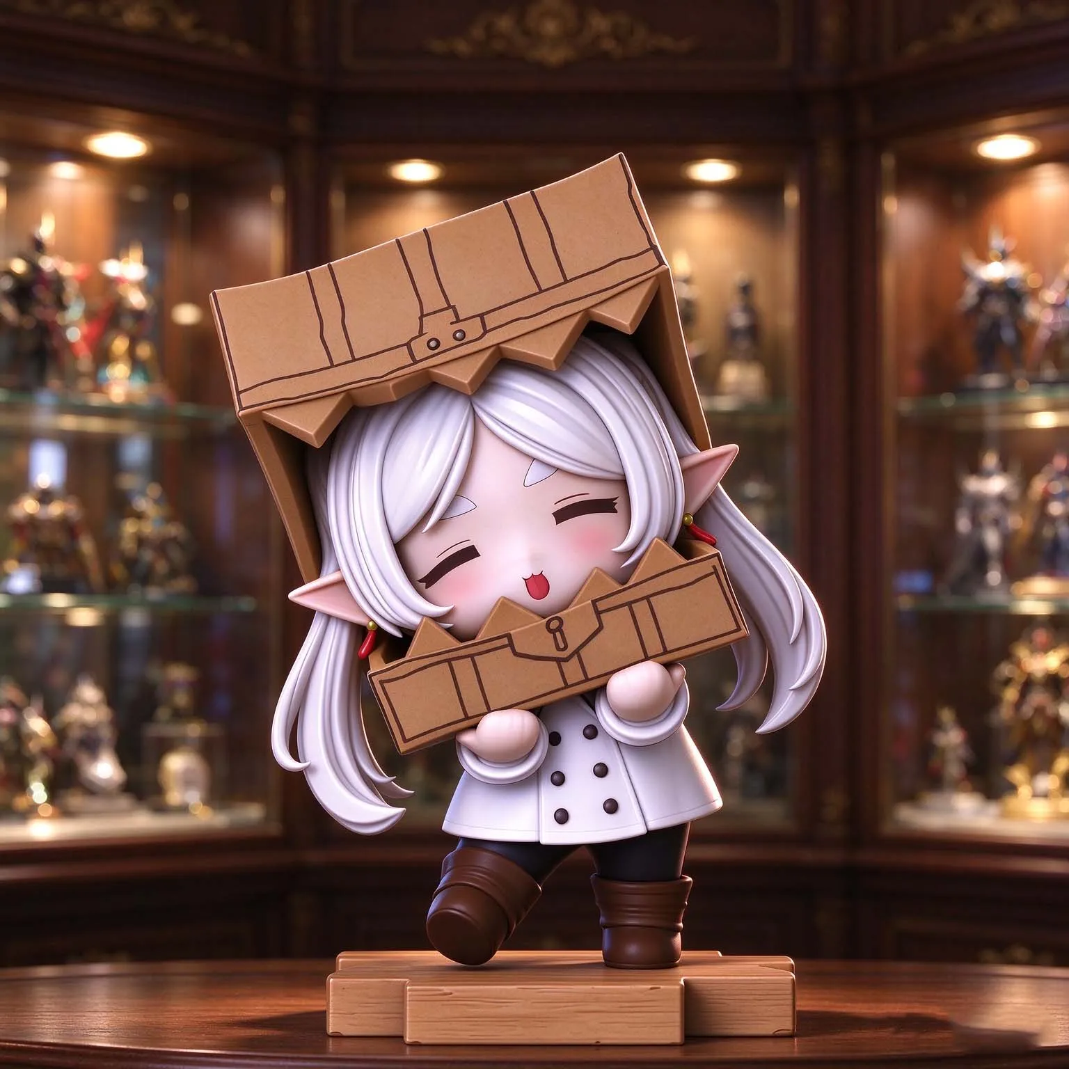 New sale Frieren Beyond Journey's End Q Version Carton Head Frieren Figure Full Painting Spraying Anime Collection Model