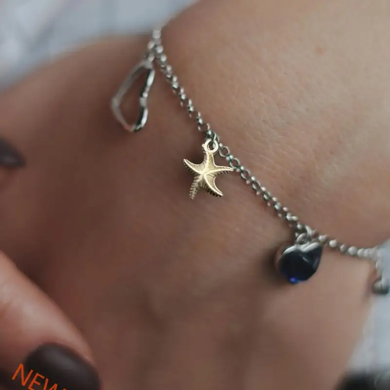 50PCS Jewelry Charm Pendant Star Fish/Conch/Shell Charm for Necklace Bracelets Earring Jewelry Making Accessories