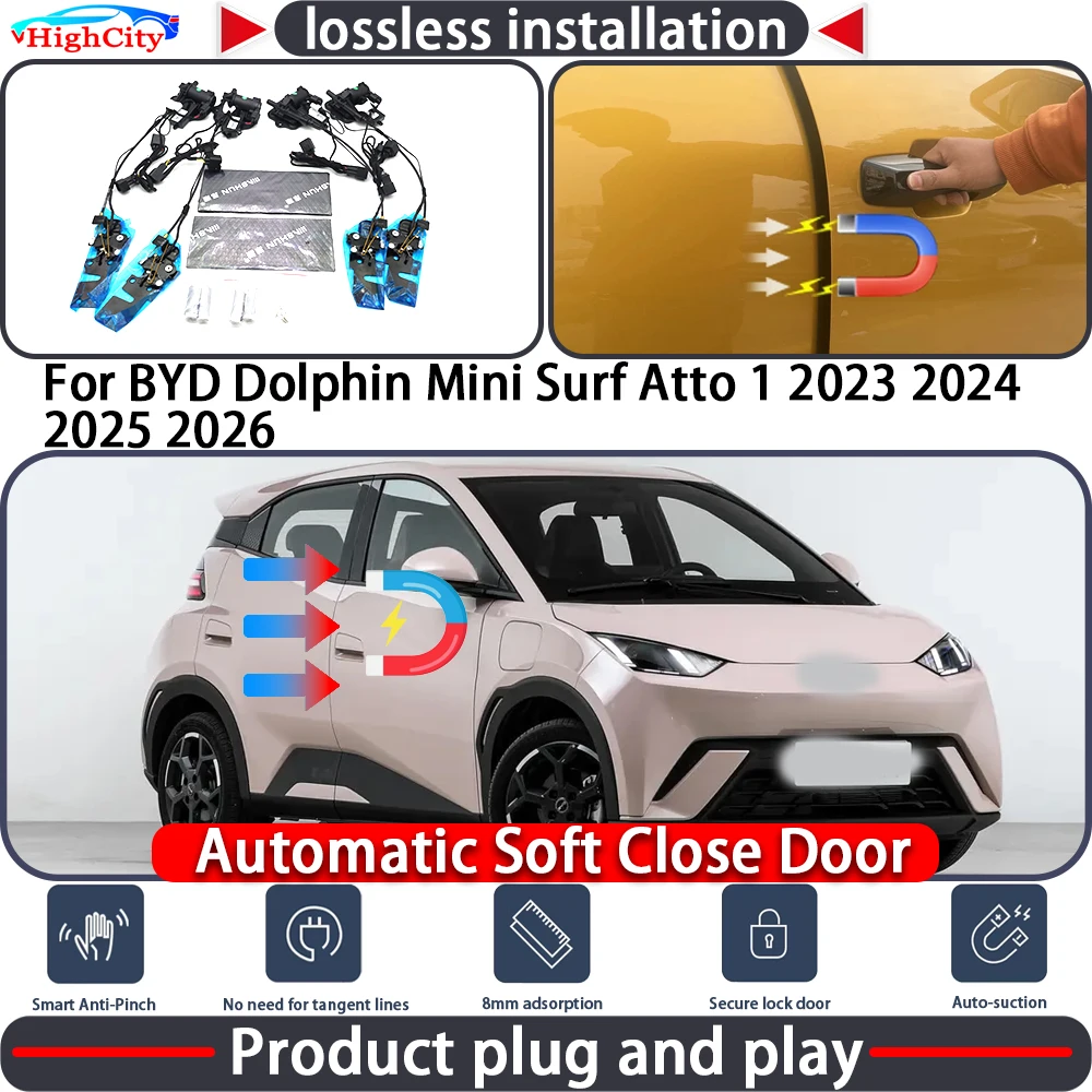 

Electric Closing Door Lock Actuator for BYD Dolphin Mini Surf Atto 1 2023 2024 2025 2026 Soft Close Power Latch System Auto Pull