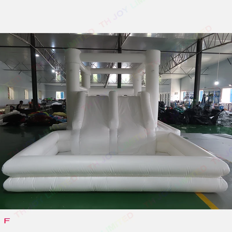 7.5x4m Commercial Grade PVC Inflatable Bubble House White Bounce House with Slide for Party/Event/Wedding for sale