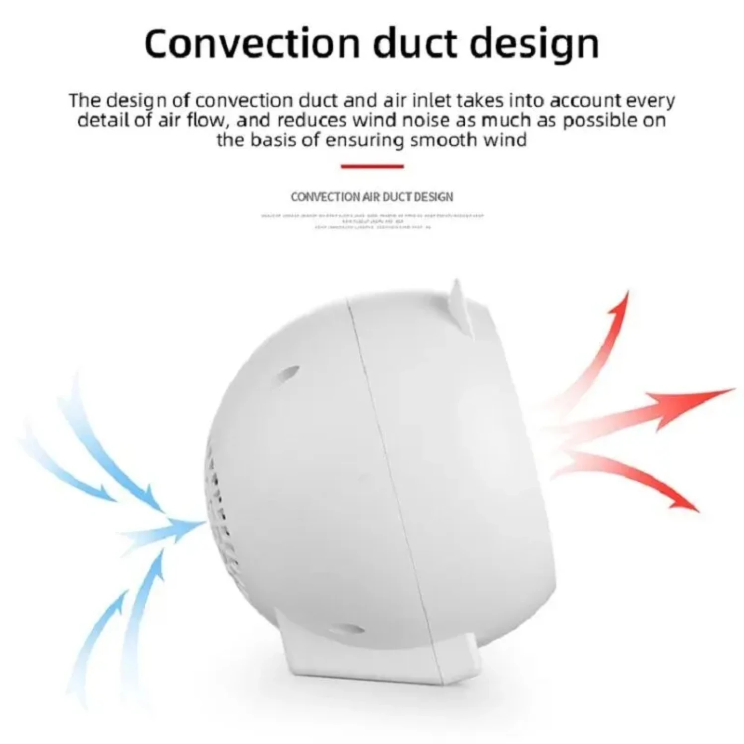 Portable  Ceramic Space Heater with Thermostat - 220V Mini  Heater for Indoor Office, Desktop, and  Use - Energy