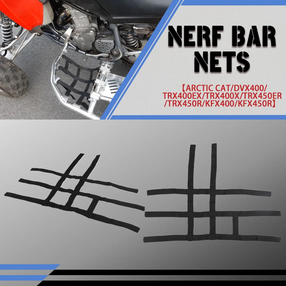 Motocross Nerf Bar Nets Waterproof Nylon ATV Toolkit For Yamaha Banshee 350 Raptor 350 660 700 YFZ450 YFZ450R YFM700 For Polaris