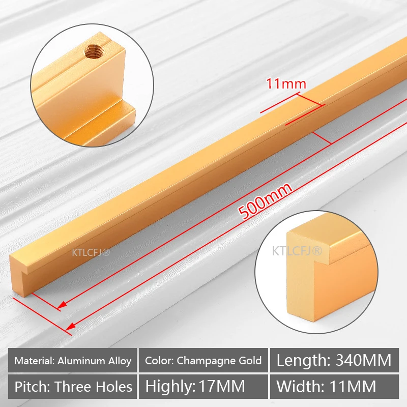 Klamka do drzwi T Bar nowoczesna szafka uchwyt szuflady szafka kuchenna Pull aluminium stop złota czarna biżuteria Box Hardware