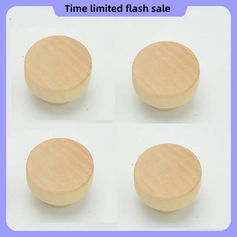 

A40T 60Pcs Wooden Drawer Knobs, Furniture Knobs, Wooden Cupboard Knobs For Cabinets And Drawers, Round Wooden Knobs
