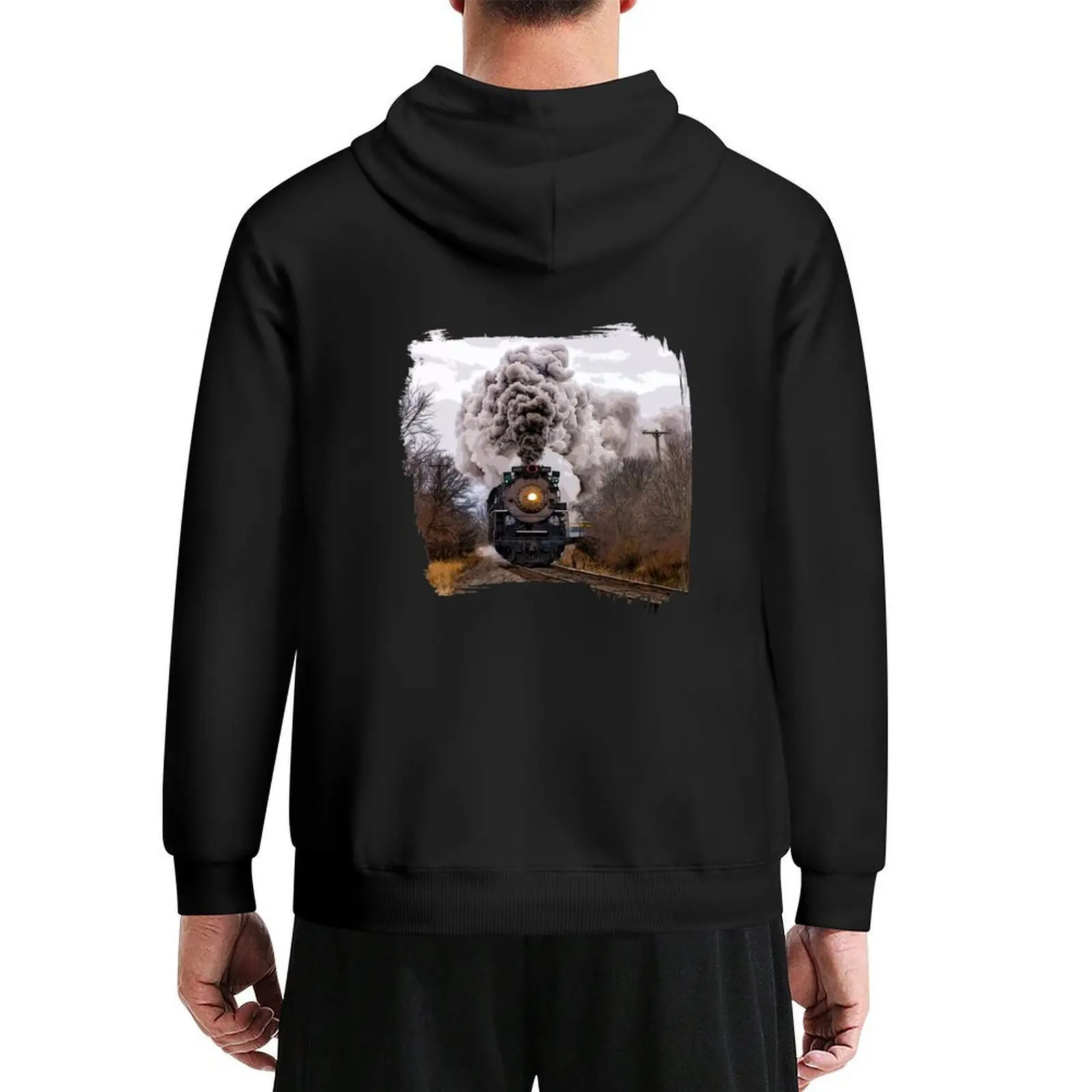 

Pere Marquette Locomotive (Painterly effect) Hoodie men clothes autumn clothes men's clothes blouse oversized hoodie