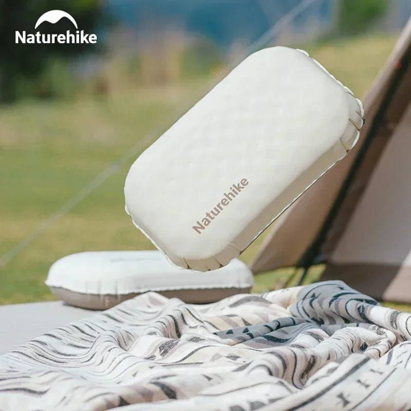 Naturehike Portable Inflatable Pillow Foam Camping Airplane Travel Headpgond Comfortable Sleeping Pillows Ultra Light Beach Mat