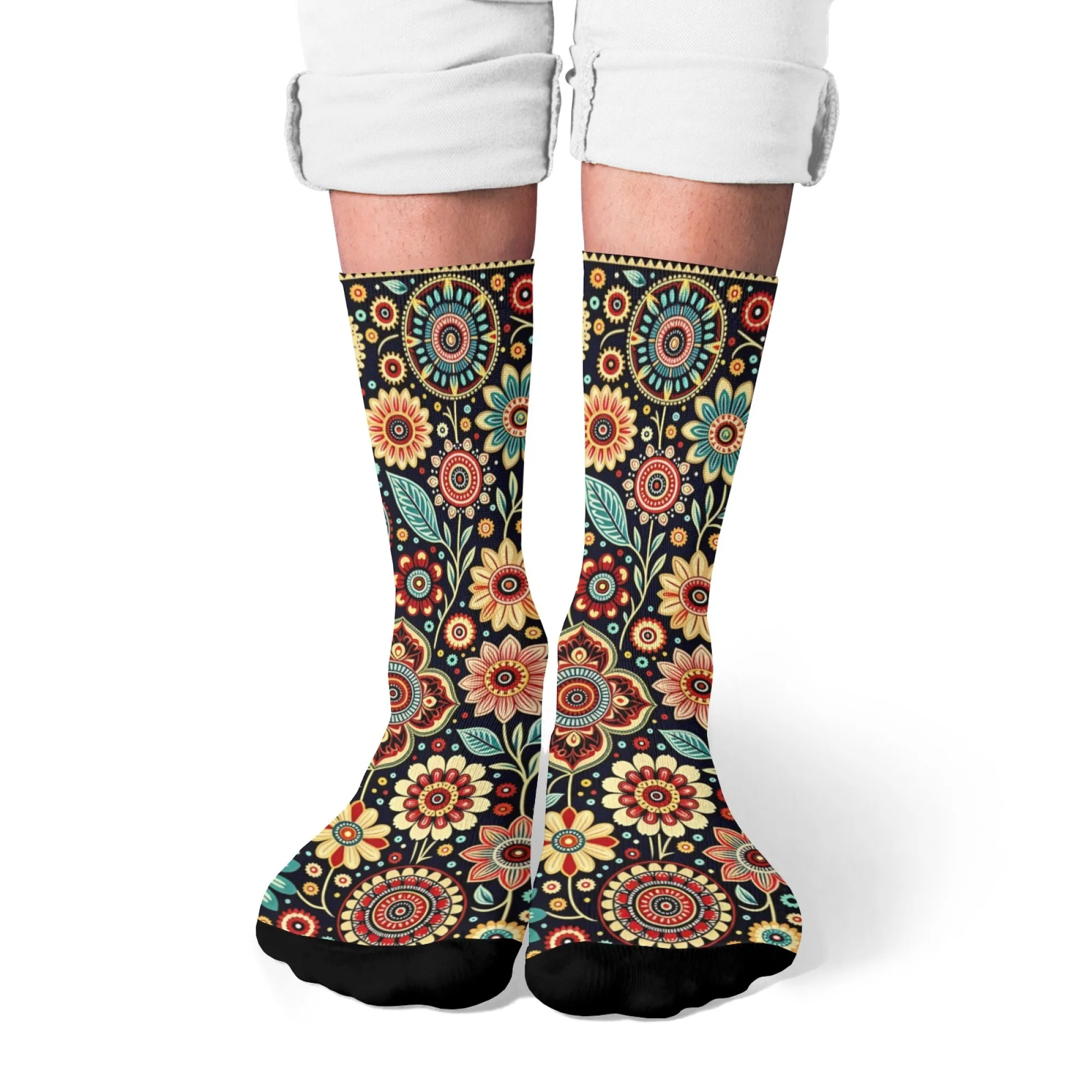 Böhmische Thema Herrensocken, bequem, atmungsaktiv, rutschfest, Sportsocken, verrückte Neuheit, Harajuku-Kompressionssocken, glückliches Geschenk