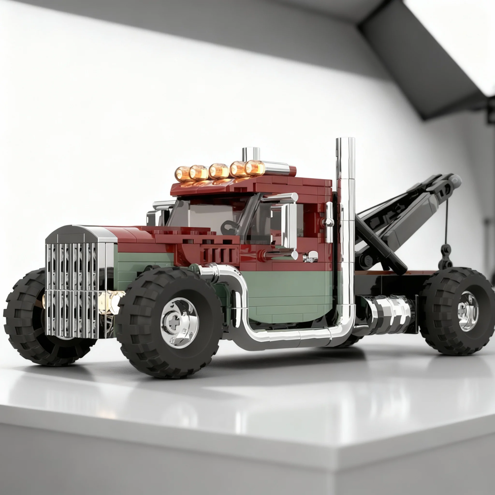 314-teiliges MOC Peterbilt Hobbs Shaw City Champions Modellbausatz Konstruktionsspielzeug Festliche Geschenke DIY Kreative Idee