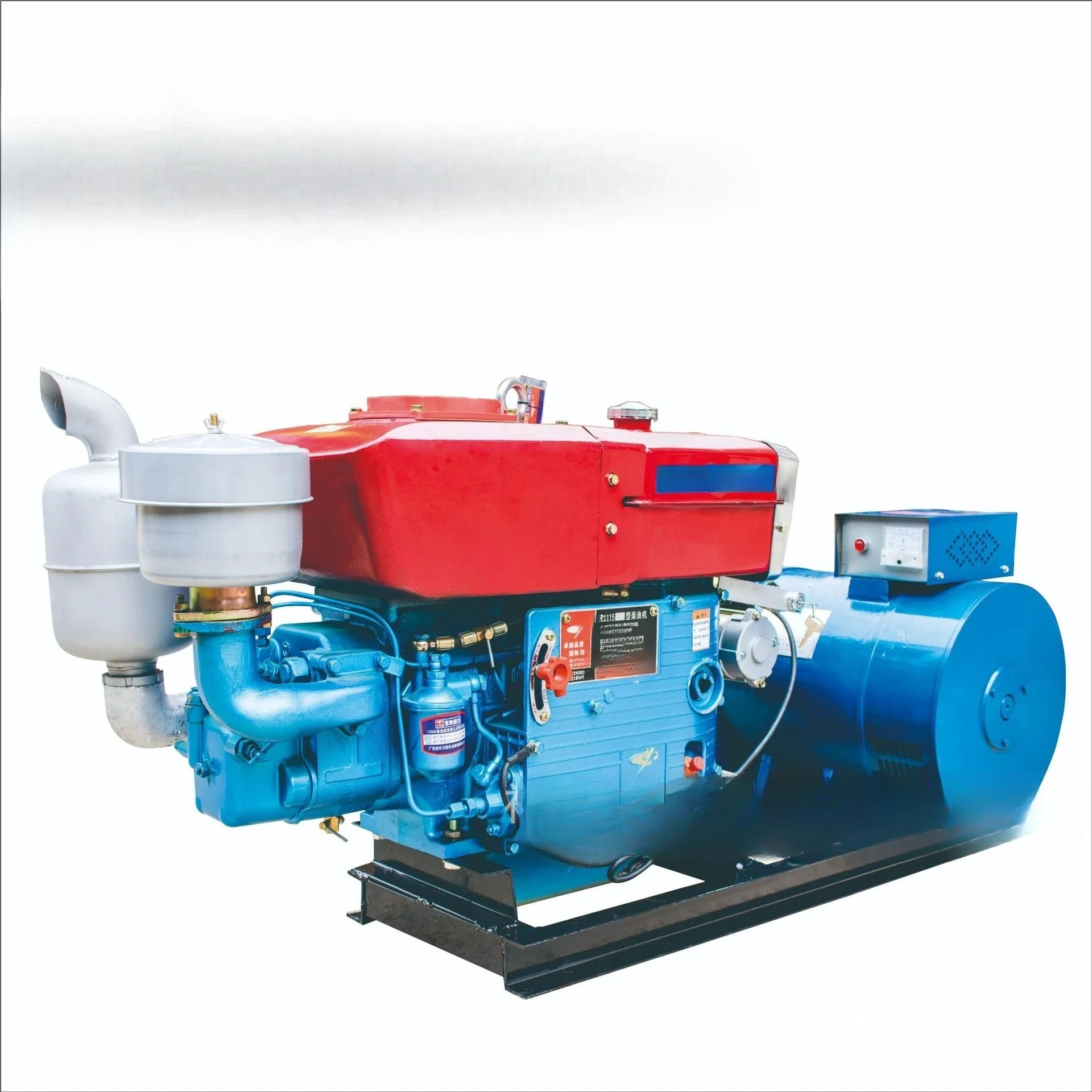 Single cylinder diesel generator set 8/12/30/50/100/200KW single phase 220V three phase 380V water cooling