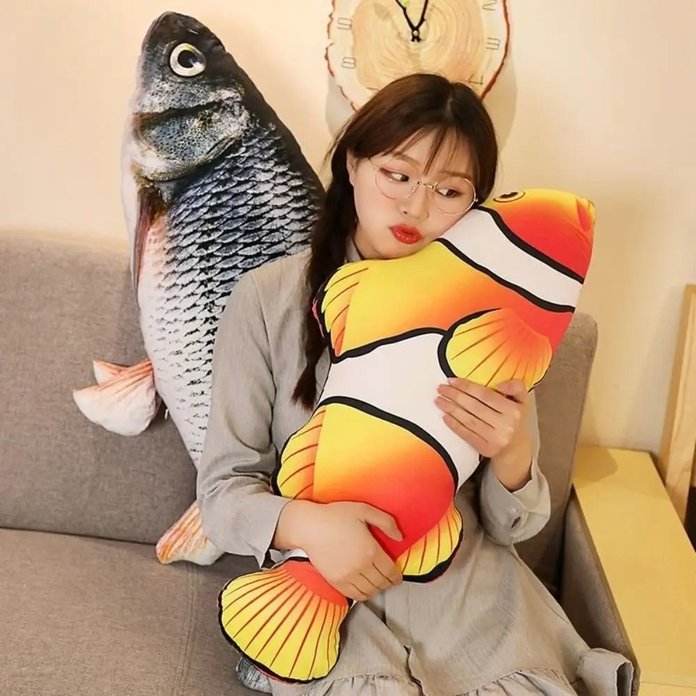 Stuffed Toy Simulation Design Fish Plush Toy 3D Giant Soft Material Toy Pillow Stuffed Animal Toy Home Decoration