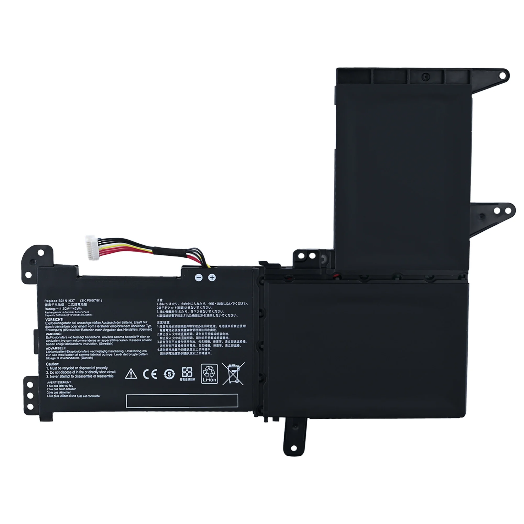 New B31N1637 Laptop Battery For ASUS VivoBook X510 X510UA X510UF X510UQ F510 F510UA F510UQ S510UA S510UQ