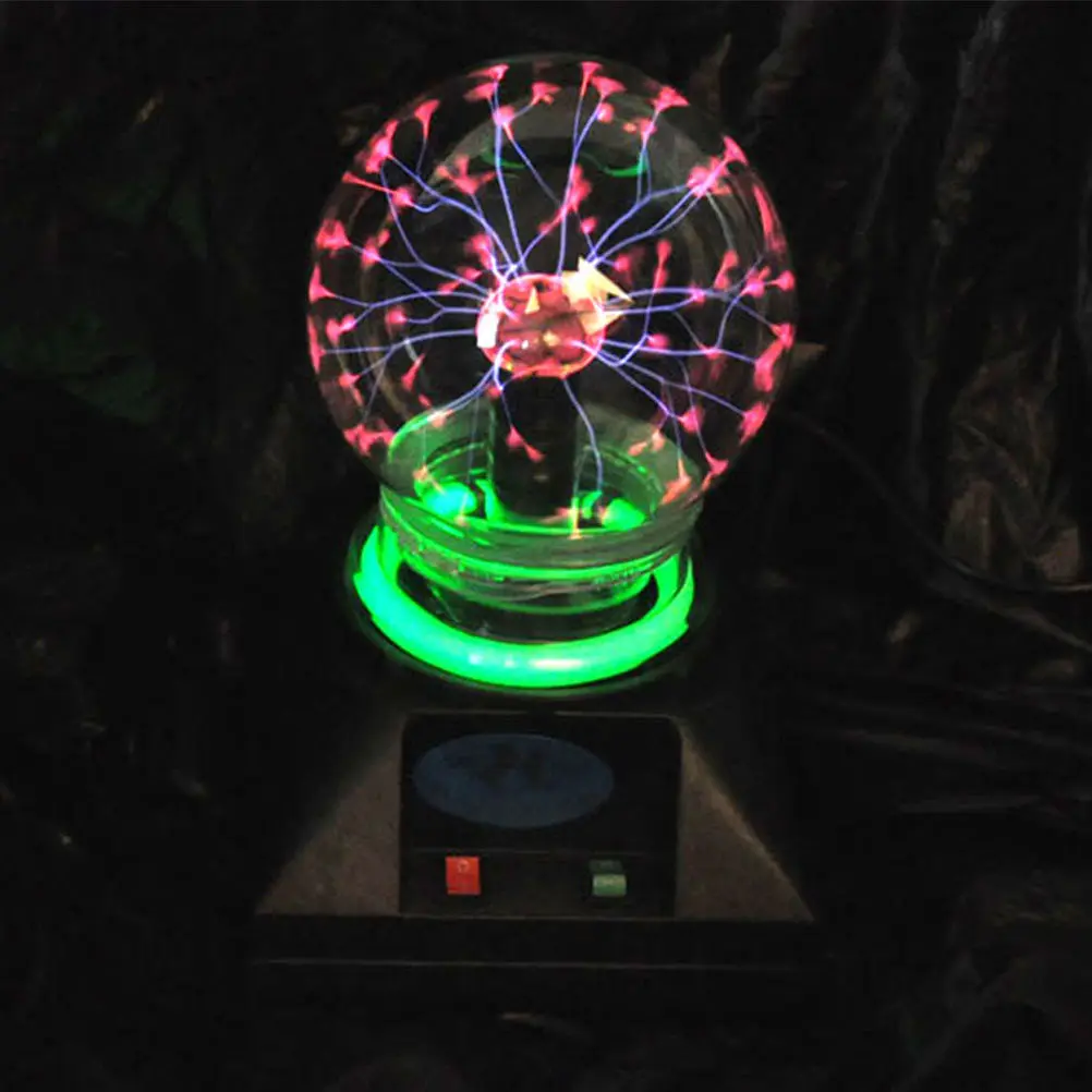 

220V 4 Inch Dynamic Plasma Globe Lamp Colorful Electric Stream Static Educational Sphere for Kids