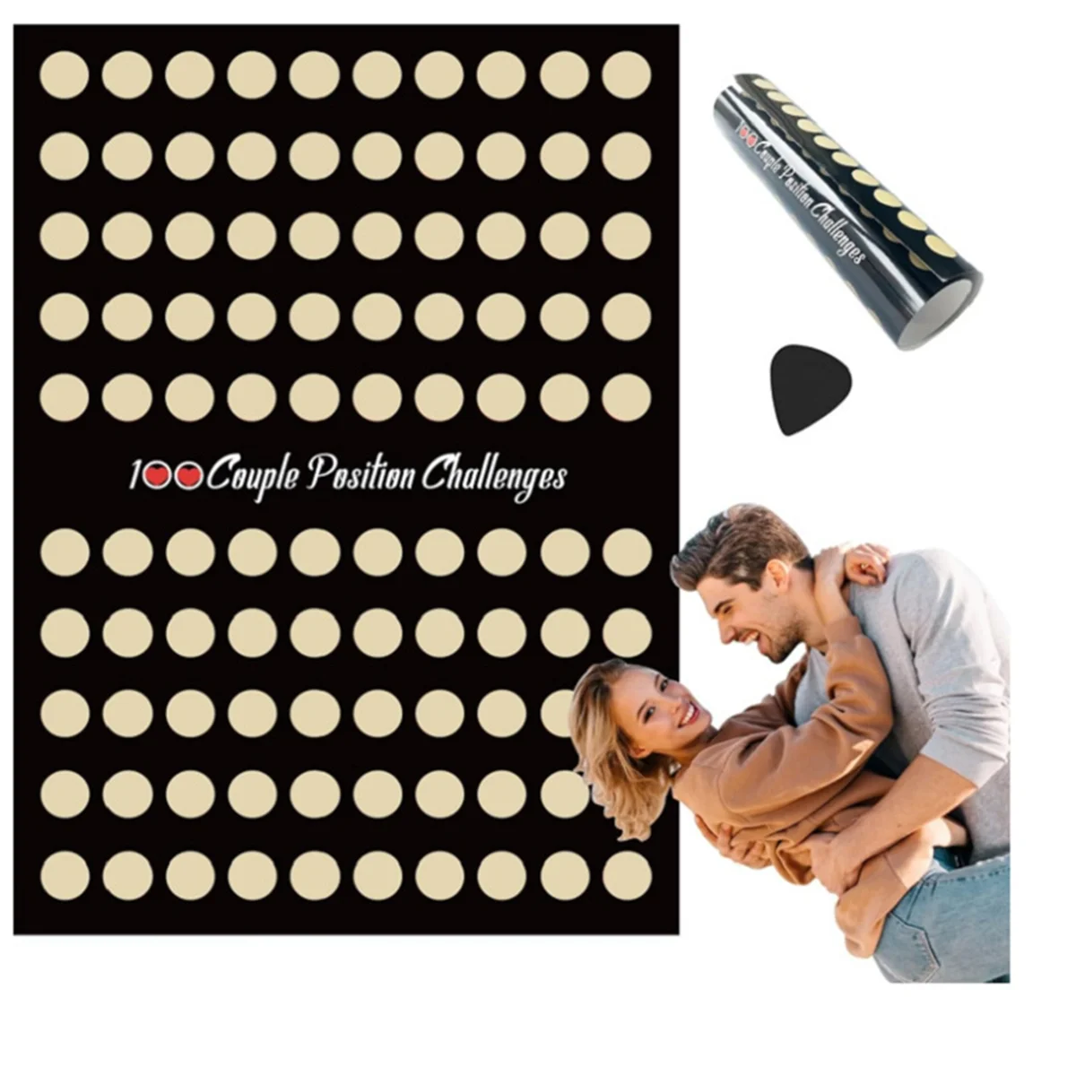 The Love Game Scratch Off Poster Game para parejas Regalos del Día de San Valentín Póster de pared Regalo para ella y para ella, CALIENTE