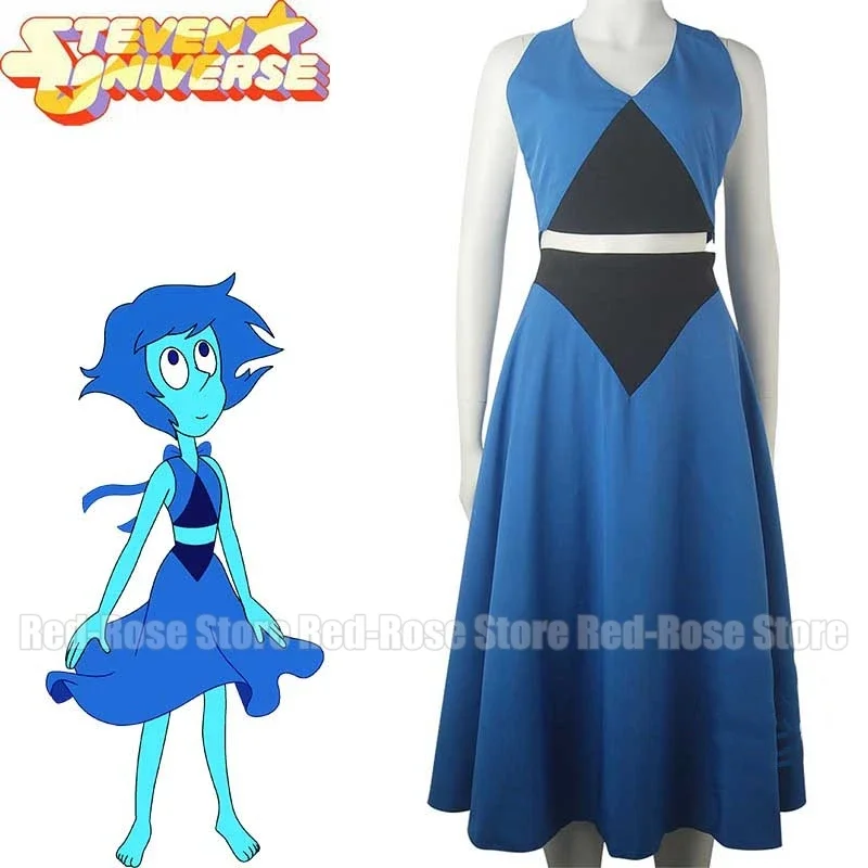 anime-steven-universe-coslpay-costume-lapis-lazuli-blue-dress-daily-wear-halloween-costume-for-women-girls-anime-clothes