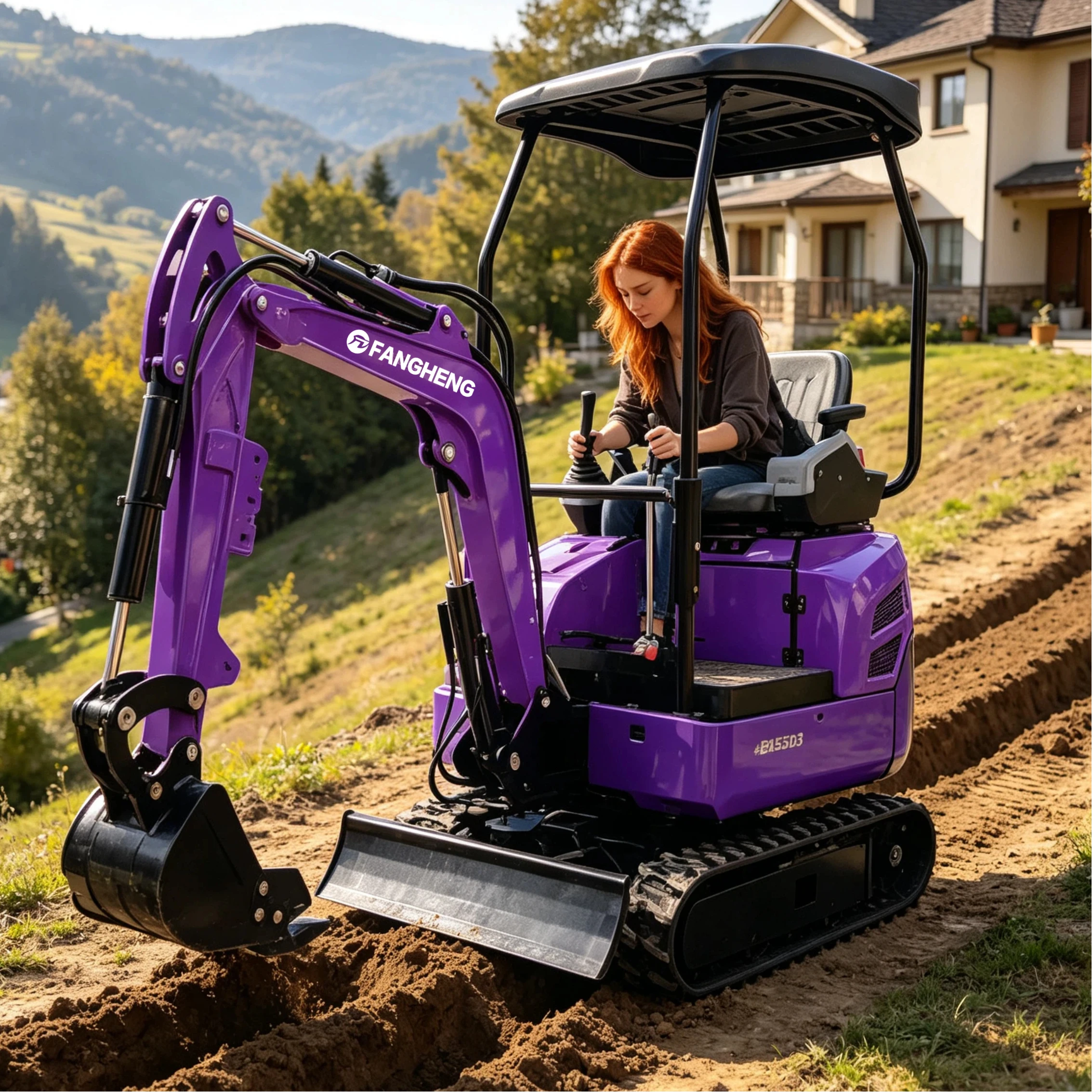Free Shipping Hydraulic Mini 1 Ton 1.5 Ton Excavator EPA Kubota Small Hydraulic Excavator Farm Micro Digger for Sale