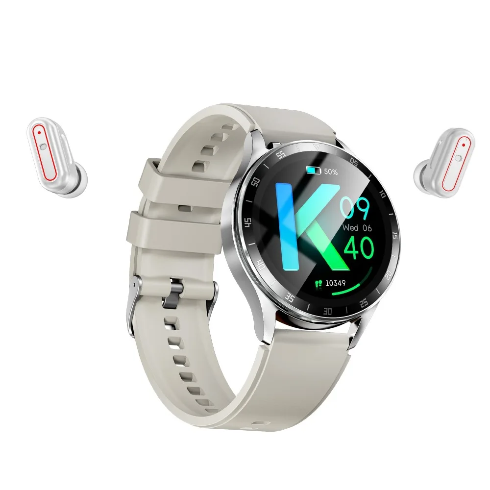 

2-in-1 Smartwatch with TWS Bluetooth Earphones, Heart Rate and Blood Pressure Monitor 1.39"HD Screen Sports and Fitness Watch