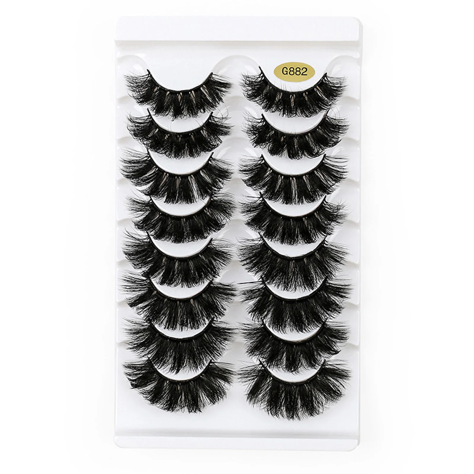 8 Pairs Super Curl Simulation False Eyelash Soft Comfortable No Irritation Charming Lashes for Beauty Blogger Makeup Lover