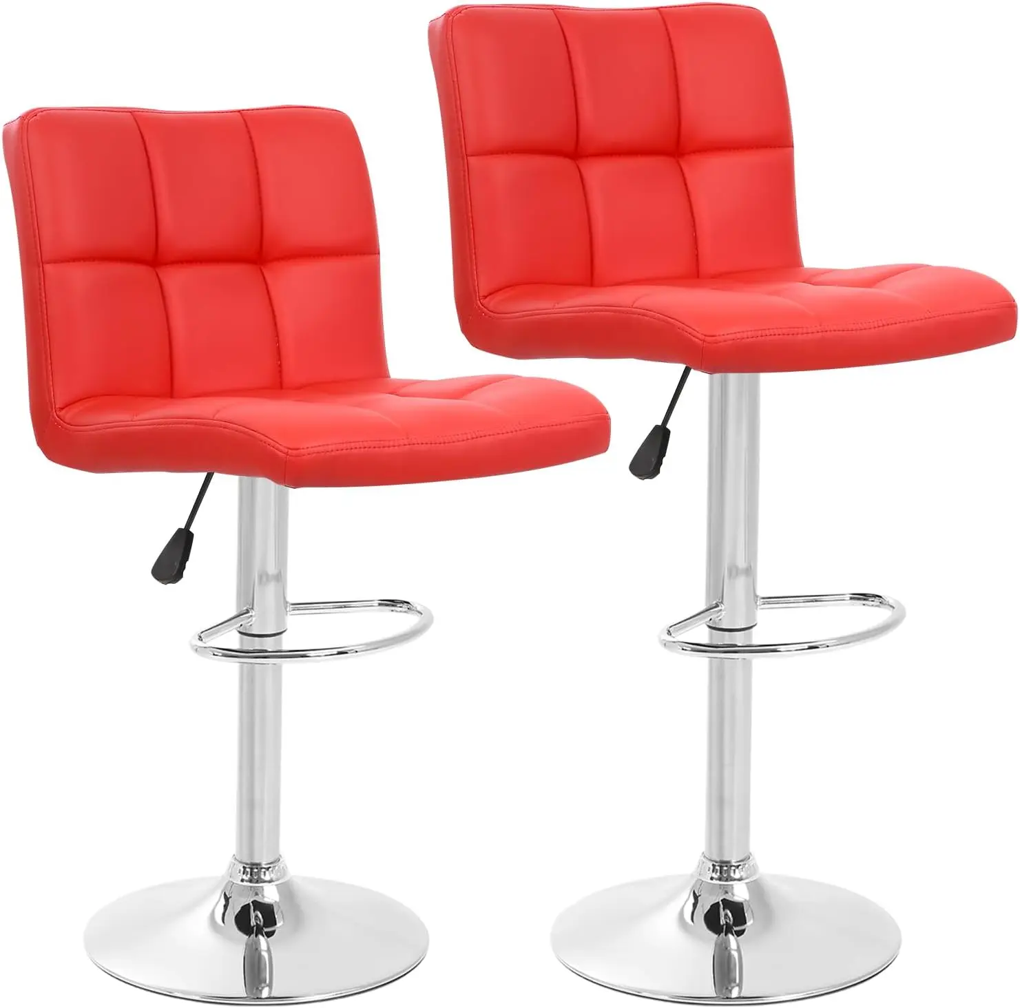 

Counter Bar Stools Set Of 2 Barstools Swivel Stool Height Adjustable Bar Chairs With Ba Pu Leather Swivel Bar Stool Kitchen