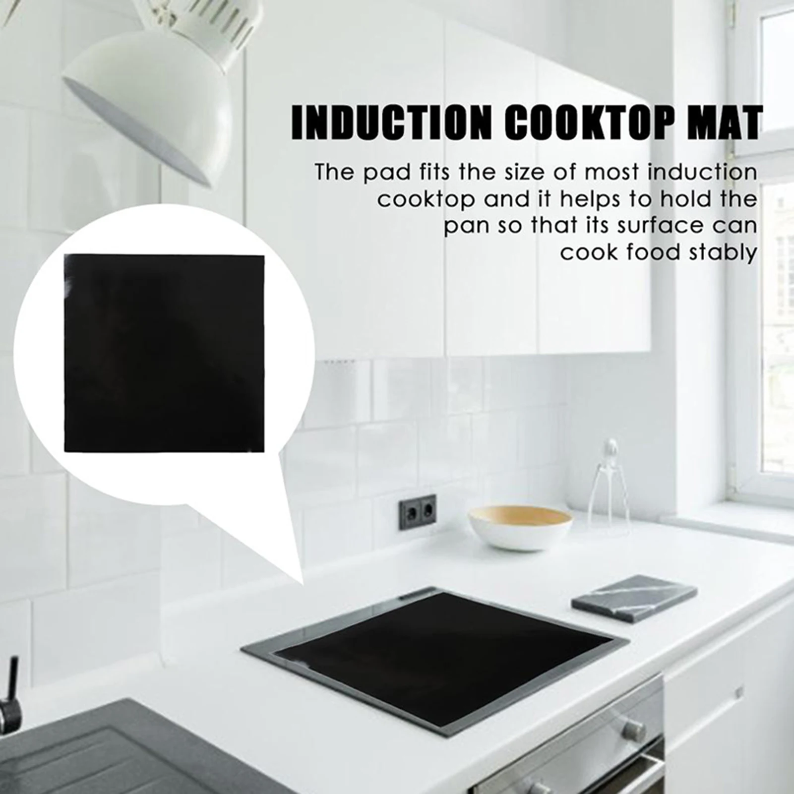 Silicone Induction Cooker Protective Pad Fireproof Oil Heat Resistant Mat for Keeping Your Daily Stove Clean