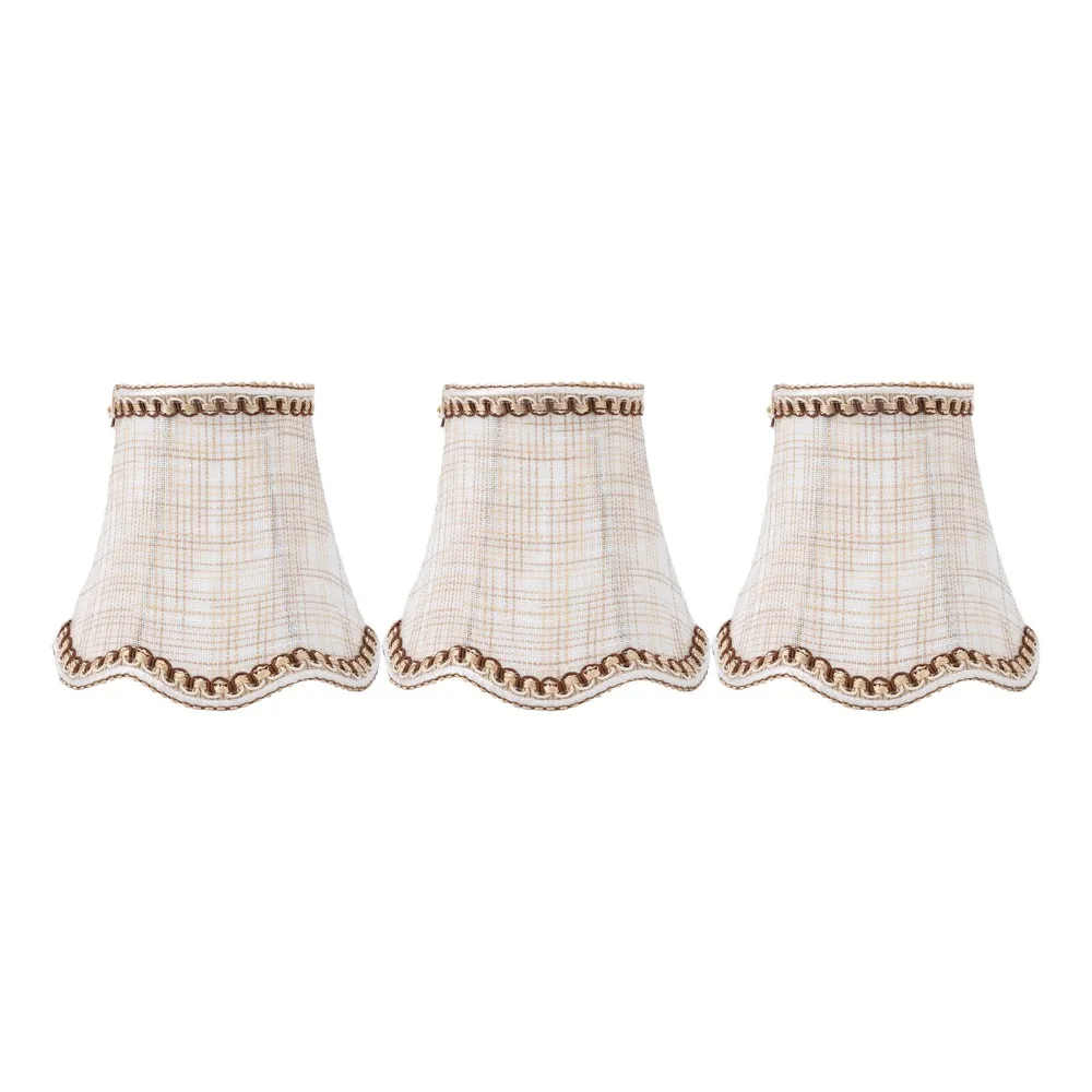 

3PCS Modern Fabric Lampshade Clip On Design 4.7 inch Height Lamp Cover Wall Lamp Shade Wall Lamp