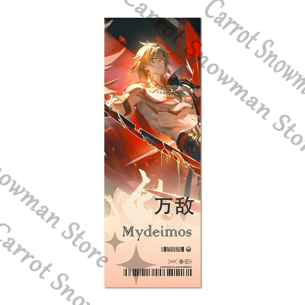 Mydei Honkai: Star Rail Anime Laser Ticket Card Bookmark Stationery Coated Paper Cospaly Gift Cartoon Decorate