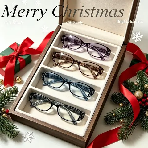 4 men's and women's reading glasses with built-in long-lasting anti-blue lenses to relieve dry eyes when reading on mobile phones, Christmas and Halloween gifts