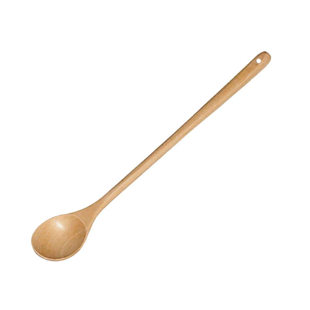

1 pc Wooden Handle Teaspoon Tea Long Handle Scoop Coffee Stirring Reusable Honey Spoon Stirring Spoon Non Toxic Safe