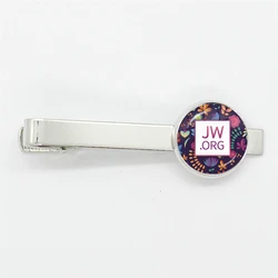 New Steampunk Jehovah's Witnesses Tie Clip JW.ORG High Quality Clip Round Handmade Jewelry Glass Gem Clips Gift