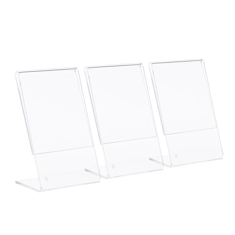 3 pcs 3” L-shape Acrylic Photo Frame Transparent Mini Stand for Fujifilm Instax Mini 8 8+ 70 7s 90 25 26 50s 9 SP-1 SP-2 Film