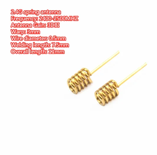 10pcs 2.4G spring antenna wifi built-in wireless module antenna bluetooth high gain coil spring antenna welding