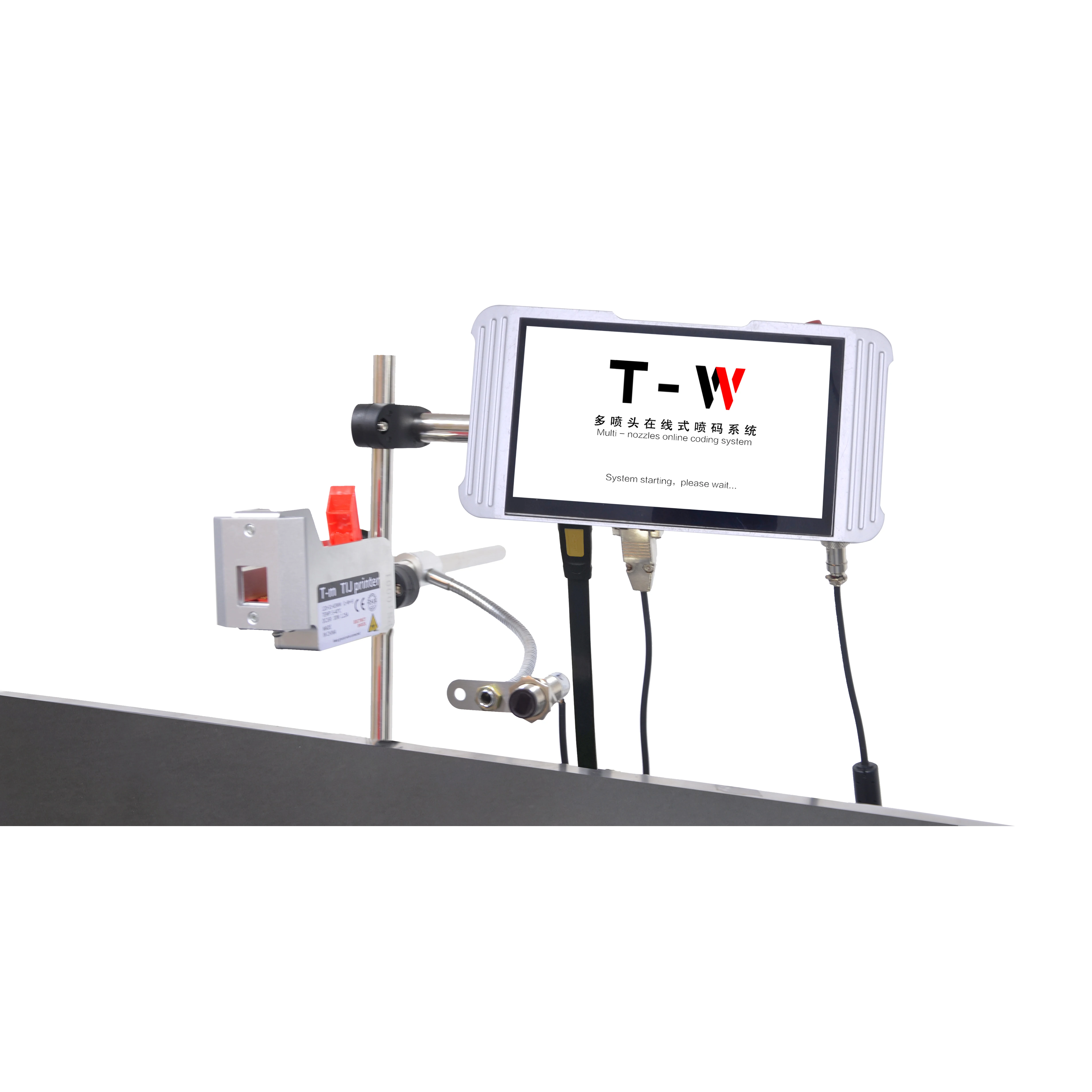 Automatic Online Inkjet Printer For Date Coding On Metal And Nylon Bags For Lot And Date Production