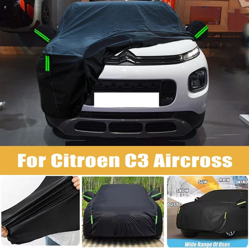 

For Citroen C3 Aircross Full Car Cover Four Seasons Outdoor Sun Anti UV Rain Snow Dust Protection Oxford Cloth Accessories