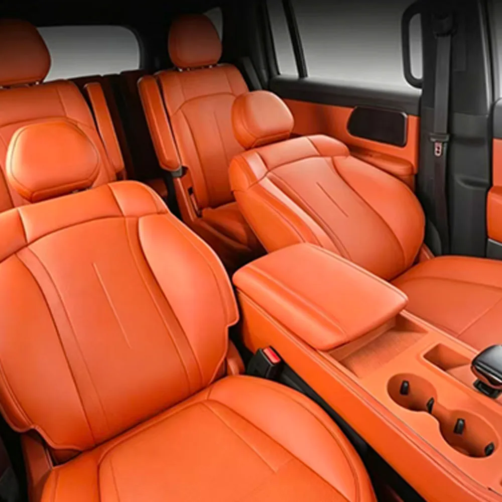 Fit For BAIC JISHI Polestones 01 ROX 01 2024 2025 2026 Full Set Nappa Leather Car Seat Covers  7 Seater Auto Seat Cushion