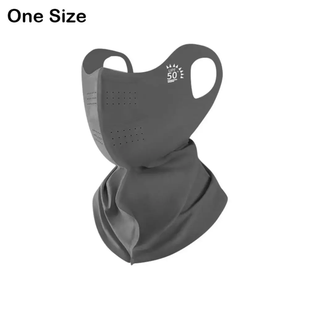 Cool Ice Silk Sun Protection Mask 3D UPF50+ Anti-UV Neck Scarf Neck Protection Dustproof Sunshade Face Mask Outdoor