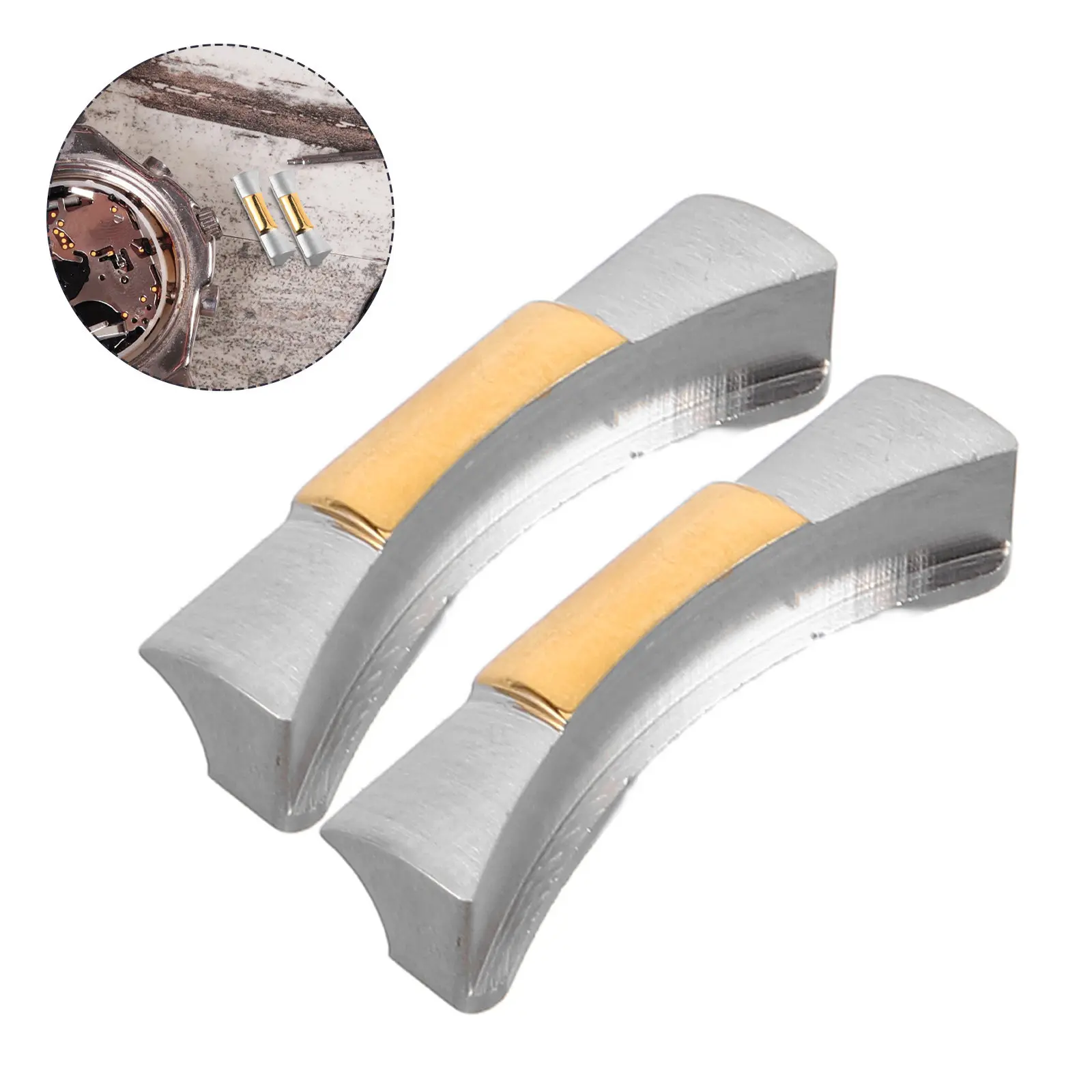 20mm Watch Band End Link Metal Adapter – Curved Replacement Connector for Watch Strap
