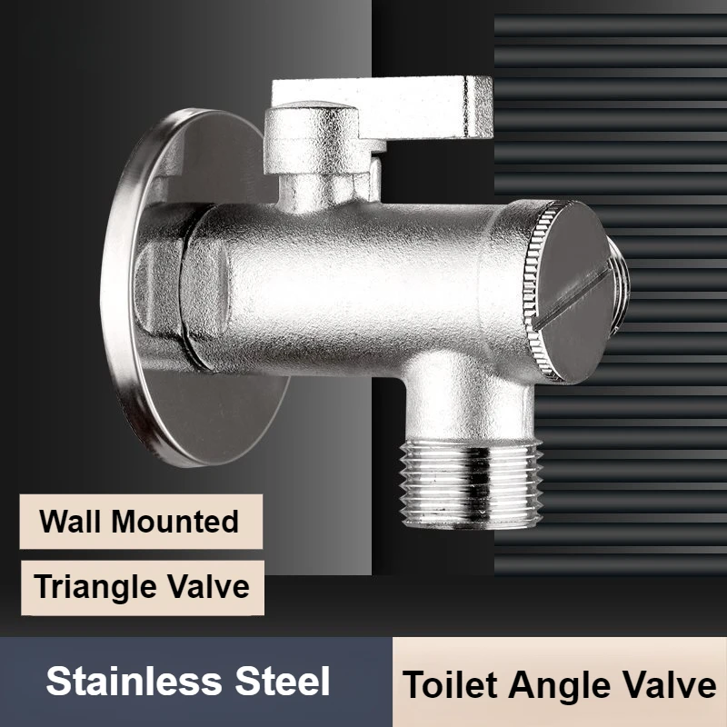 

Triangle Valve Bathroom Accessory Toilet Angle Valve 304 Stainless Steel Cold Water Tap Shower Water Heater Triangle Valve