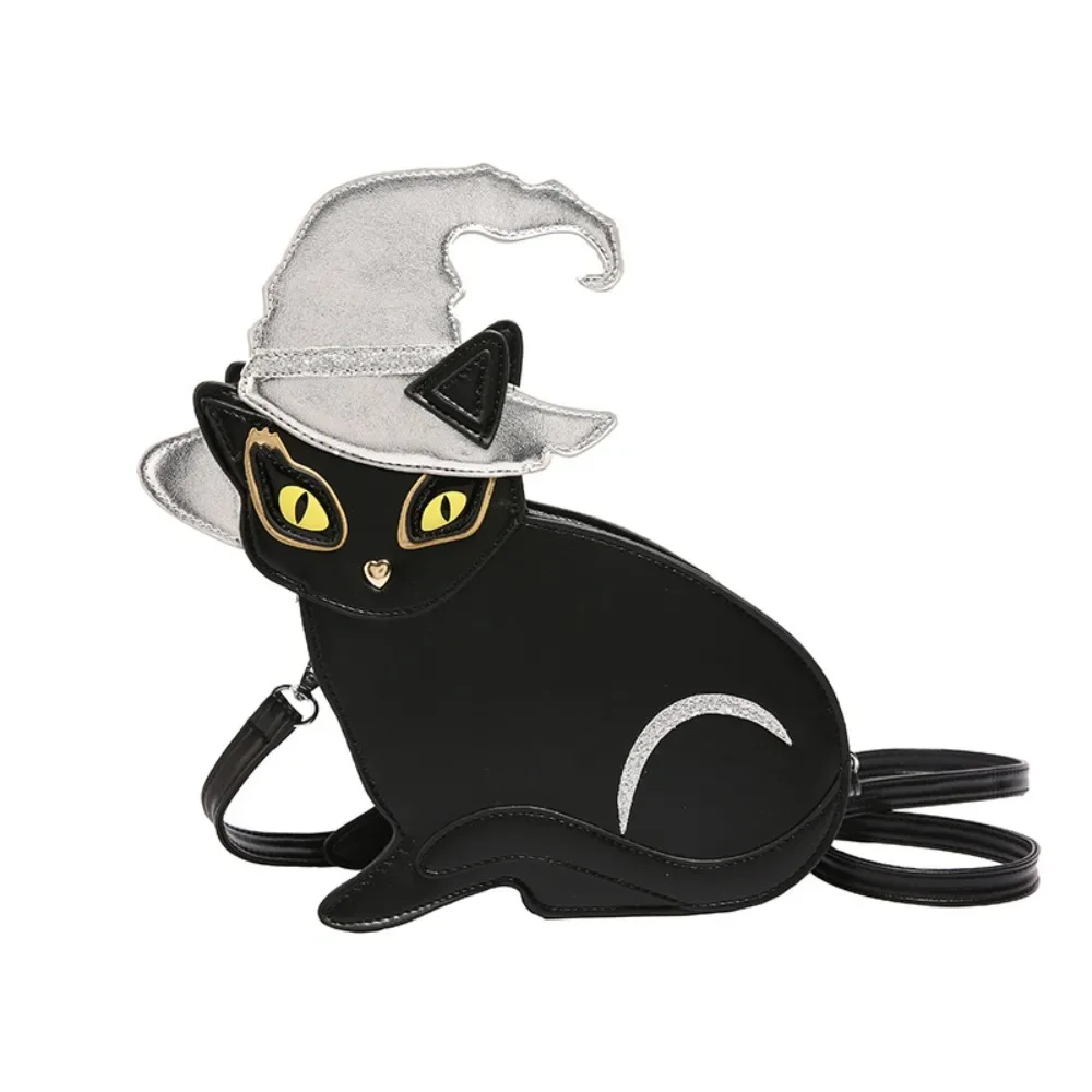 

Ins Cute Cat Wearing A Hat Design Bag for Women Cartoon Fashion Trend Girl Daily Decoration Collocation Shoulder Crossbody Bag